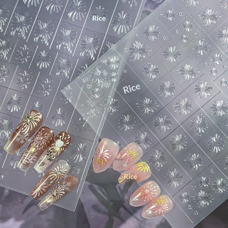 【Hollow Fashion French Nail Stickers Transparent Spray-painted Nail Art Accessories Heart-shaped Butterfly Nail Stickers】