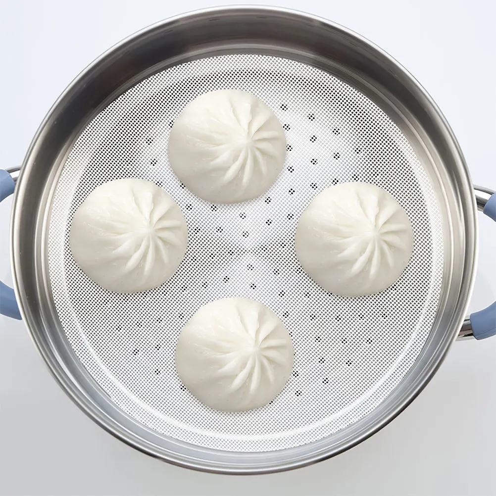 

6Pcs Silicone Dumpling Steamer Sheets Reusable Non-Stick Steaming Bun Pads Kitchen Steamer Liners Cooking Accessories