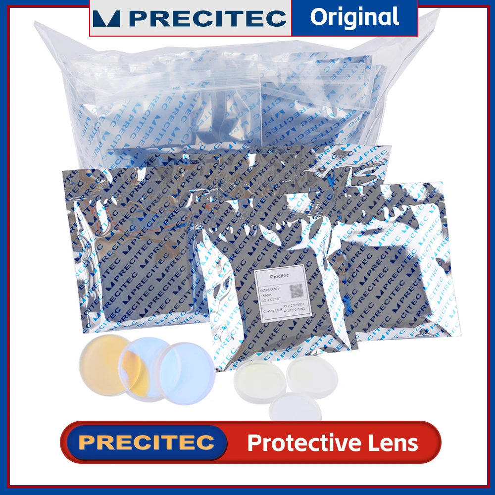 10PCS Original Precitec Laser Protective Lens 21.5x2 24.4x2 30x5 for Prectec Procutter Lightcutter Fiber Laser Cutting Head