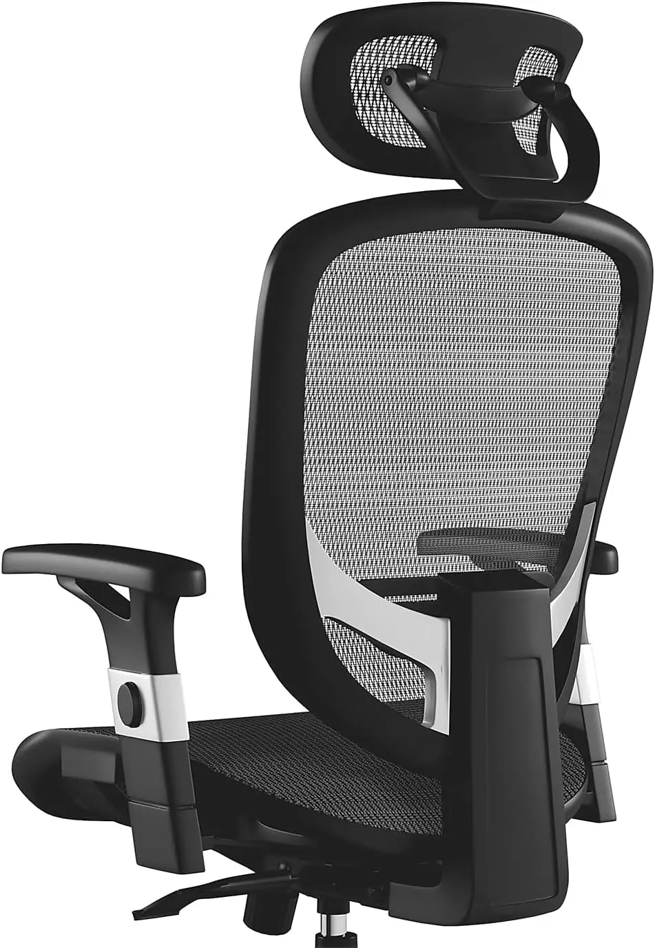 Hyken silla de trabajo de malla técnica (negra, se vende como 1 cada)-silla de oficina ajustable con Material de malla transpirable, proporciona