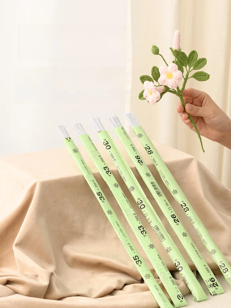 

Пластиковая железная проволока, цветочные ветки с микрокрючками, покрытая бумагой, лак, бонсай, украшение для горшка, гибкие стебли цветов