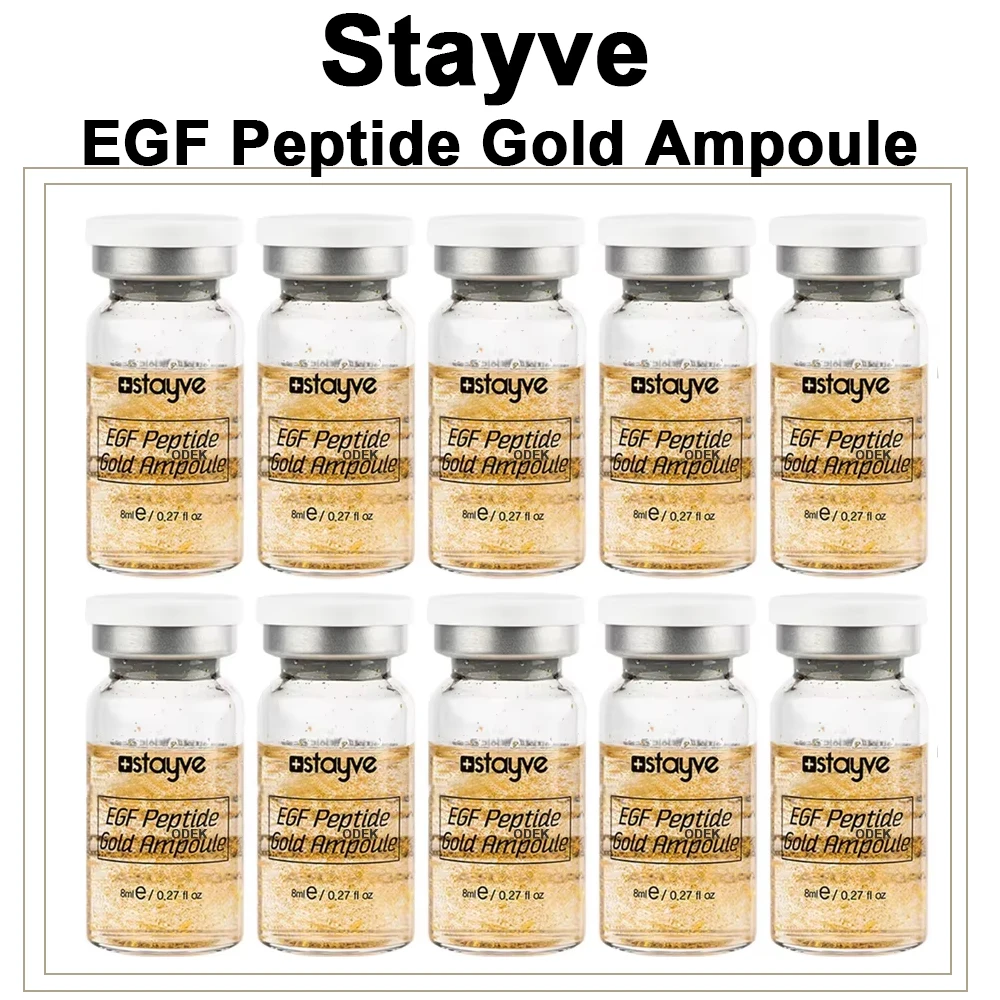 

Ампула Stayve 8 мл с пептидами и золотом: эссенция-бустер для лица, омоложение и увлажнение, для использования с микроиглами 0,25 мм