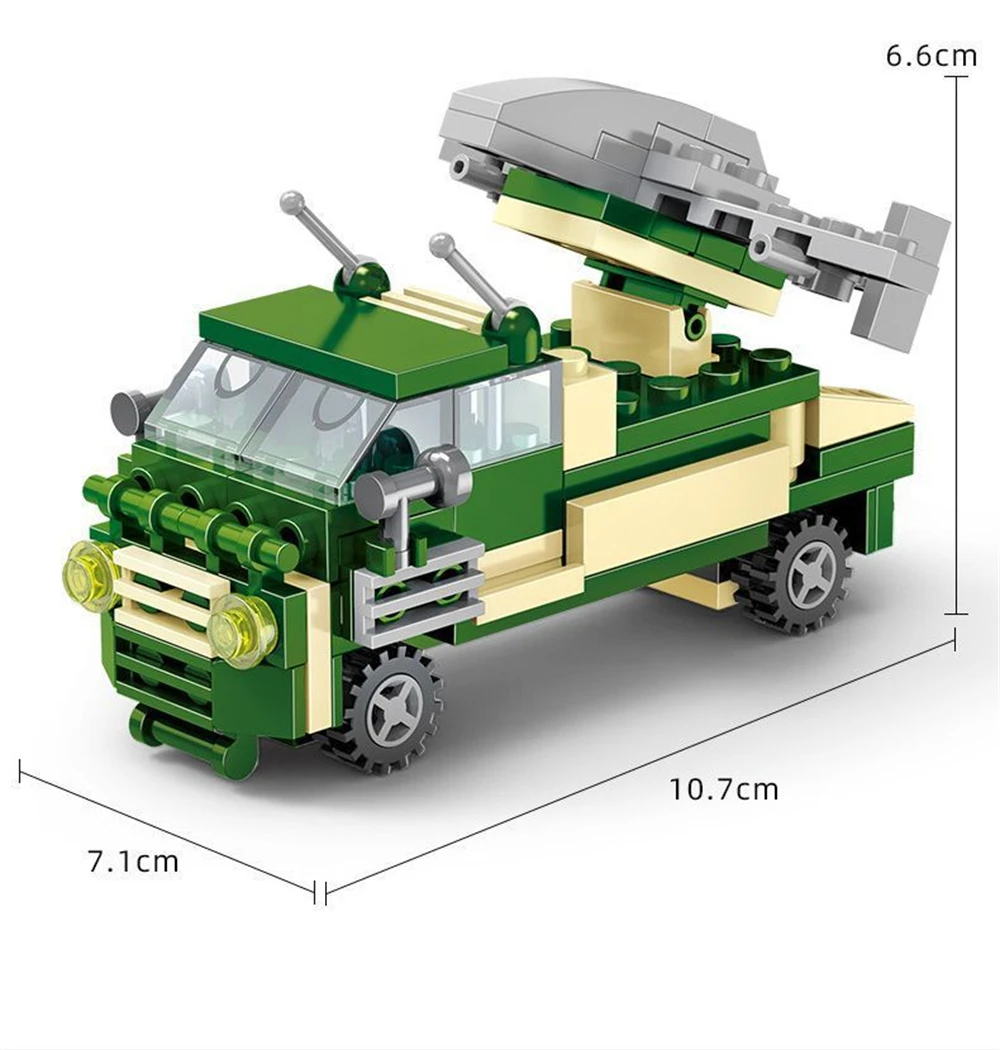 Wojna światowa 2 II wojna światowa armia żołnierze pojazd opancerzony wyrzutnia rakiet Model klocki klocki montaż zabawek dla dzieci