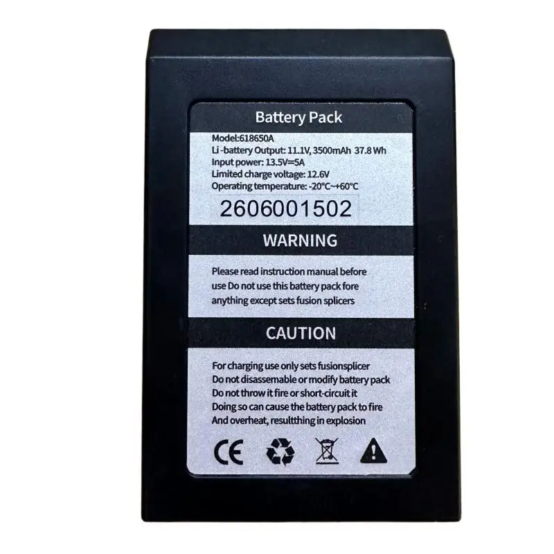 618650A 11.1V 3500mAh Li-ion Replacement Battery Pack Built-in BMS for ALK ALK-T16 BIYI 19 Fiber Fusion Splicer