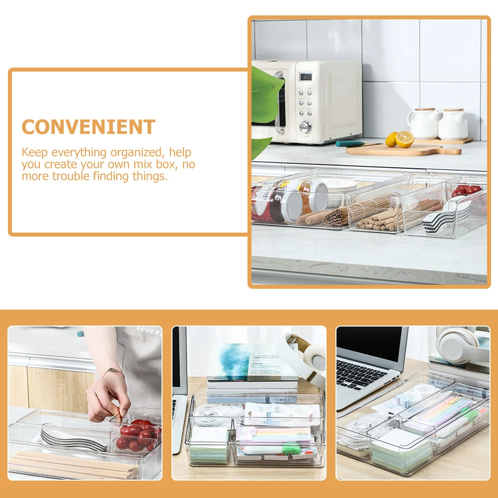 2pcs Drawer Organizer Box Storage Bins For Small Items Home Office Kitchen Bathroom Desktop Dividers Sundry Storage Cases