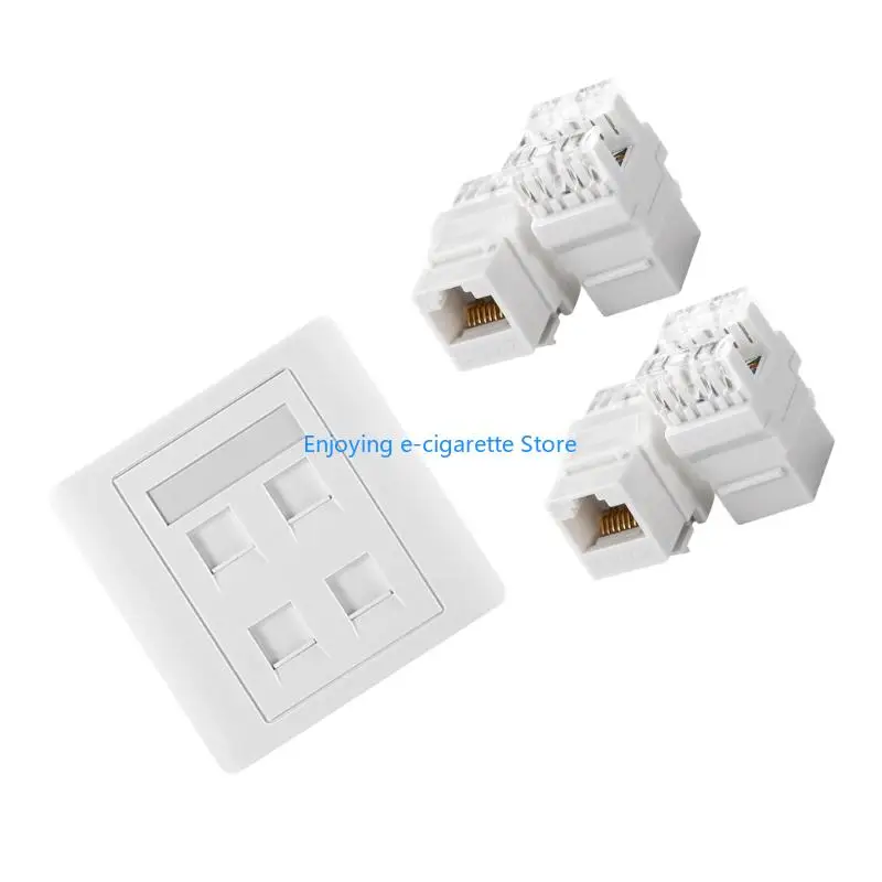 86 Typ 4 Port Ethernet Wandplatte Ersatz Extrudierte Draht Buchse Zubehör Y4QF – Detail 3