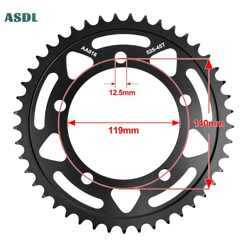 525 44T 45T Motorcycle Rear Sprocket For BMW F750 GS F 850 GS 18-22 F900 R XR 20-22 S1000 RR 19-22 M1000 RR F 750 GS M S 1000