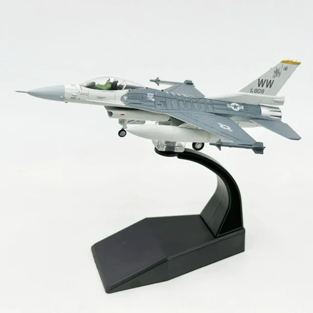 ミニチュア飛行機モデル1/100,スケールモデルF-16,f16,戦闘機 ...