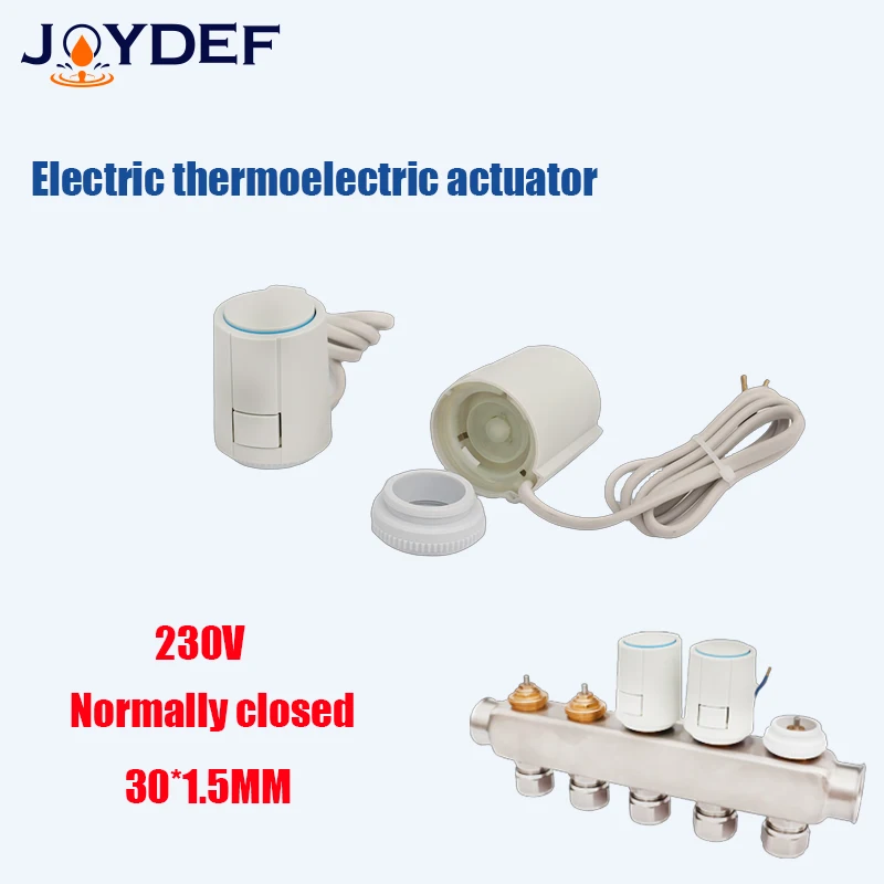 

Термальный привод NC 230 В для электрического привода коллектора подогрева пола M30 * 1,5 для термостата подогрева пола