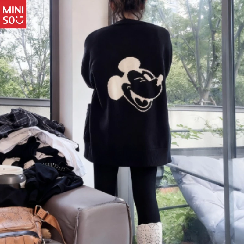 

Disney Oversized Mickey Sweater | Women's 2025 Cardigan | Korean Youthful Loose Fit