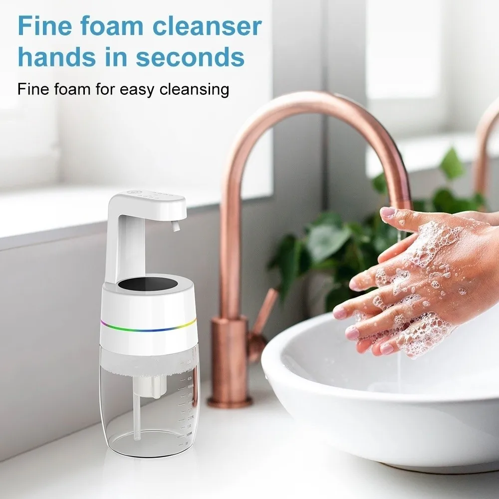 Automatic Sensor Smart Soap Dispensers Adjustable Levels Wall Mounted Lotion Dispensers Waterproof Large Capacity