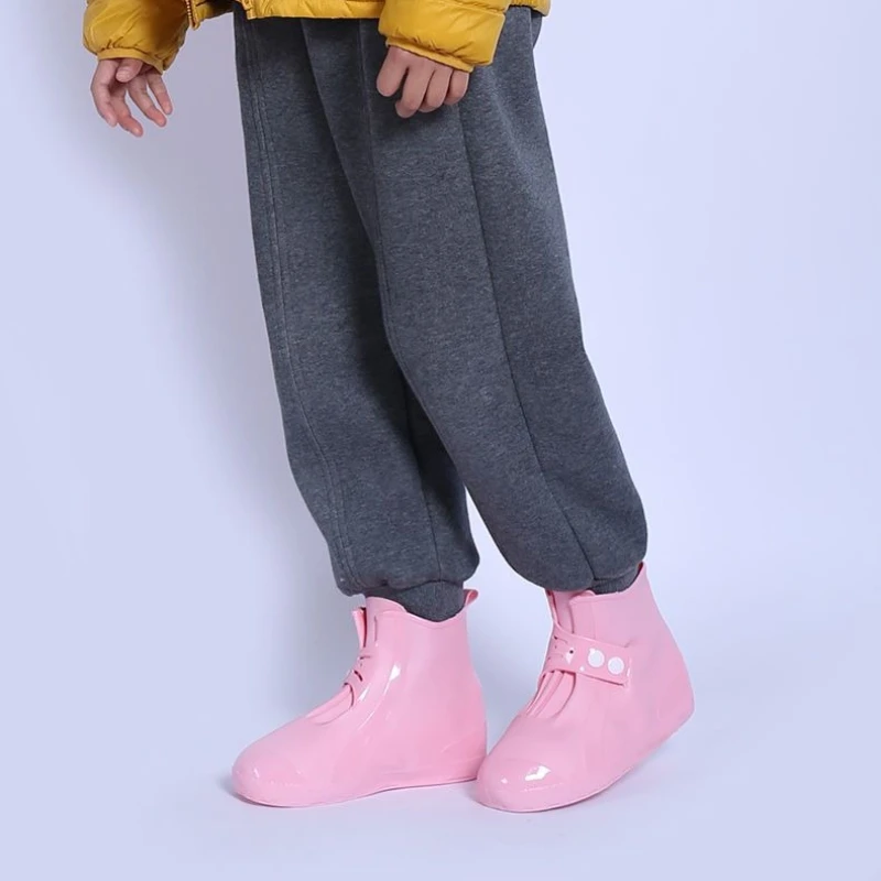 

Kids Waterproof Silicone Rain Boots for Girls Slip Resistant Non Slip Sole Cute Design Waterproof Shoe Covers for Outdoor Use