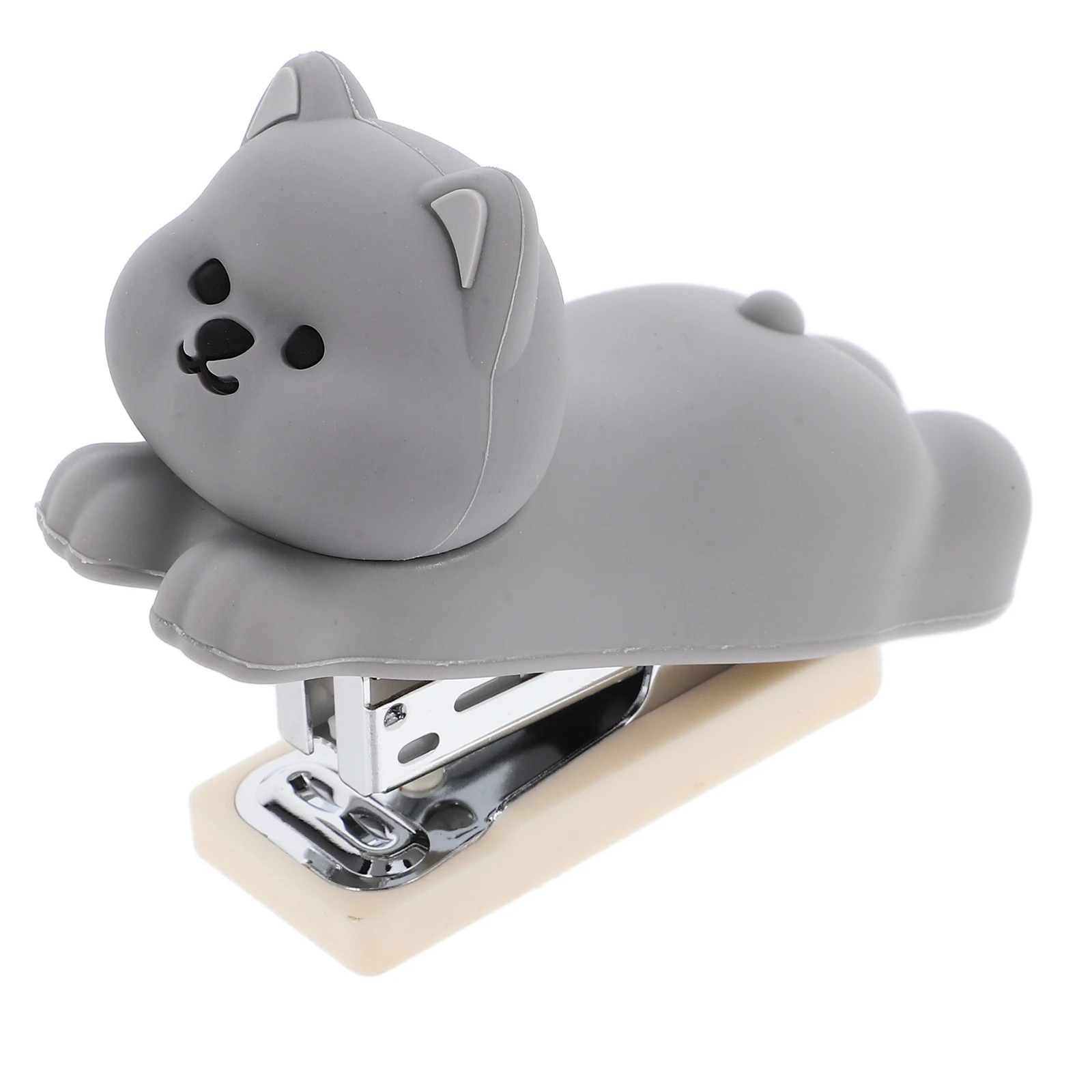 

Cute Dog Desk Stapler Soft PVC Portable Cartoon Puppy Handheld Crafting Tool Office Study Decor Grey Child Use staplers for desk