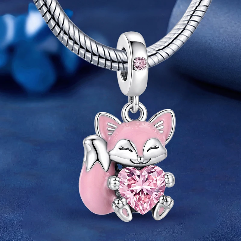 Modische 925 Sterling Silber Schmetterling Katze Hase Rosa Serie Charms Perlen Passend für Original Armbänder Armreifen Feiner Schmuck Geschenk