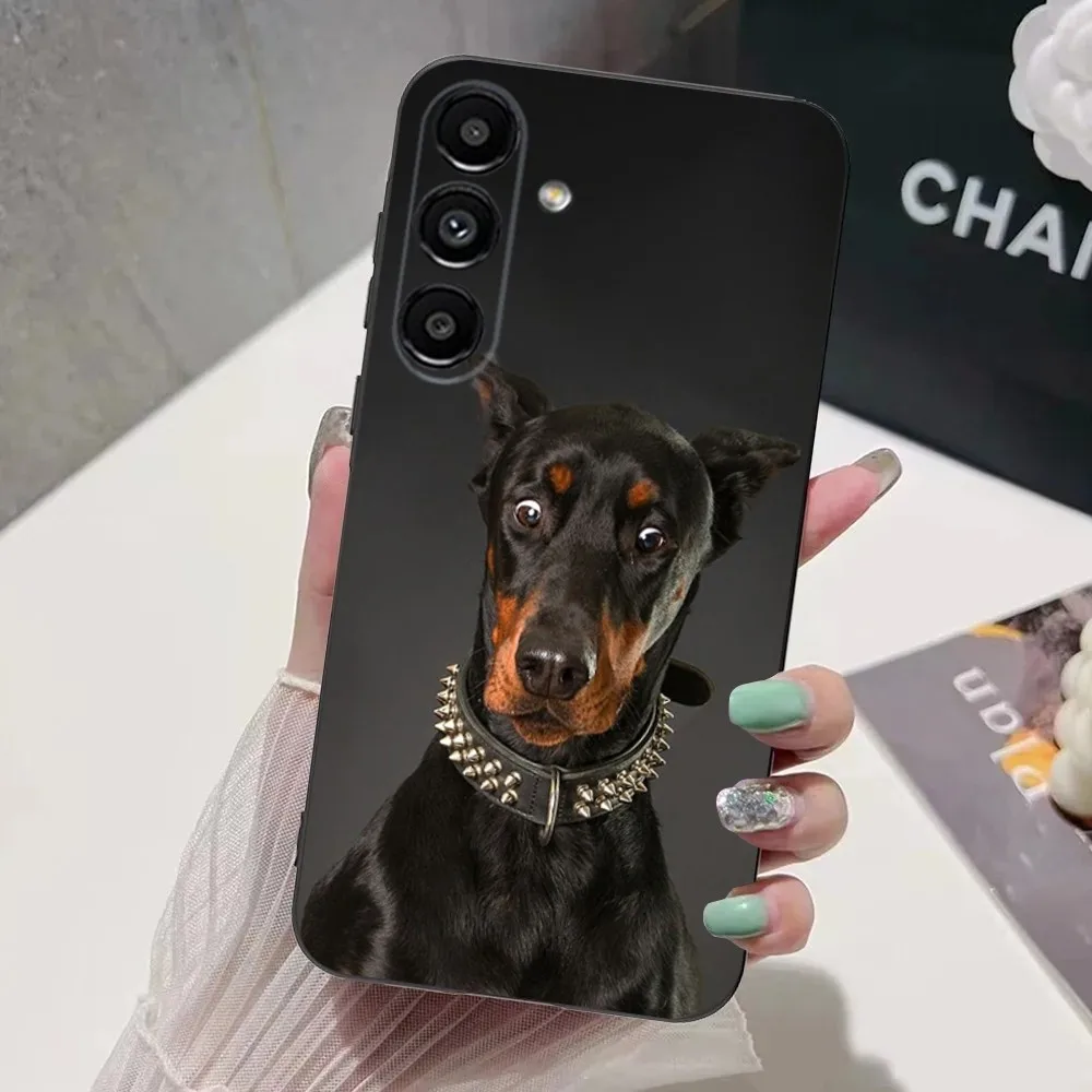 Doberman dog  Phone Case For Samsung S24,S21,S22,S23,S30,Ultra,S20,Plus,Fe,Lite,Note,10,9,5G Black Soft Cover