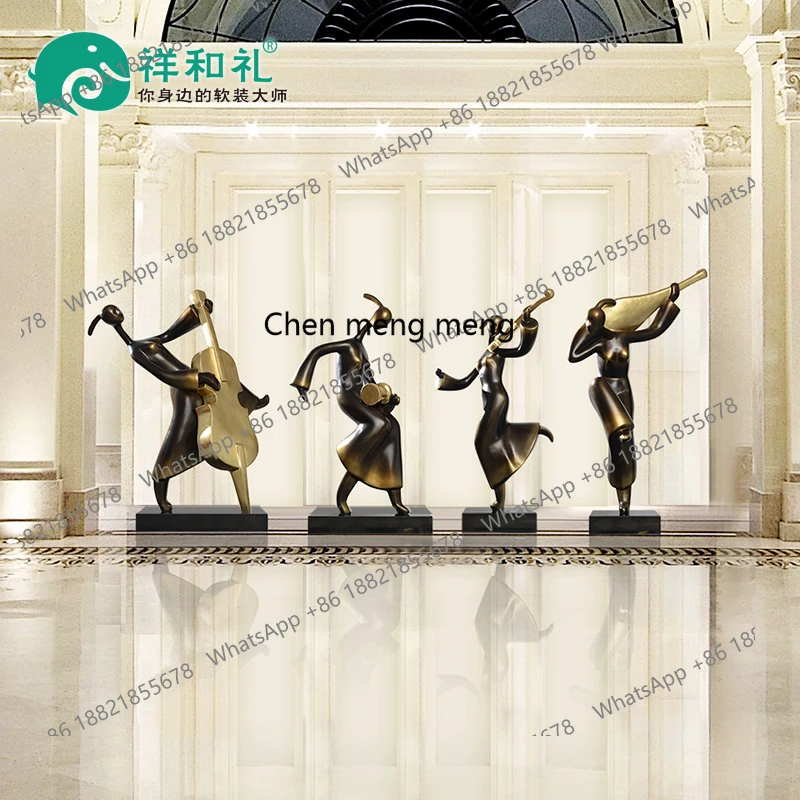 

Welcome figure ornament, large sculpture at the entrance, soft decoration in the lobby of the club, floor