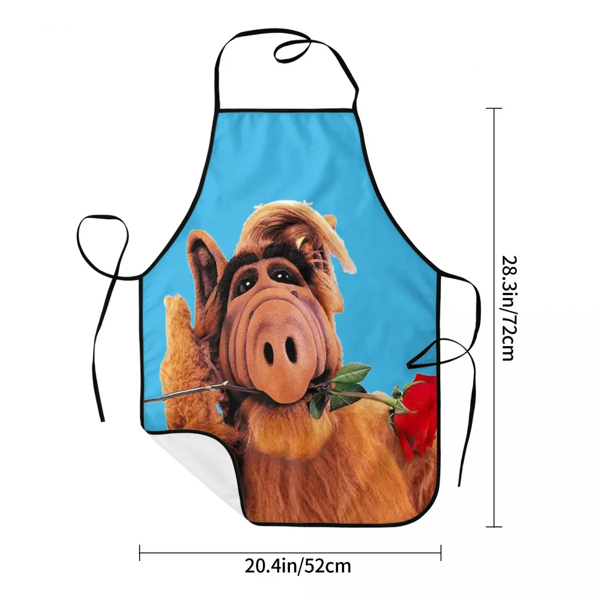 Alf And Flower Funny Aprons for Men Women Alien Life Form Adult Unisex Kitchen Chef Bib Tablier Cuisine Cooking Baking Gardening