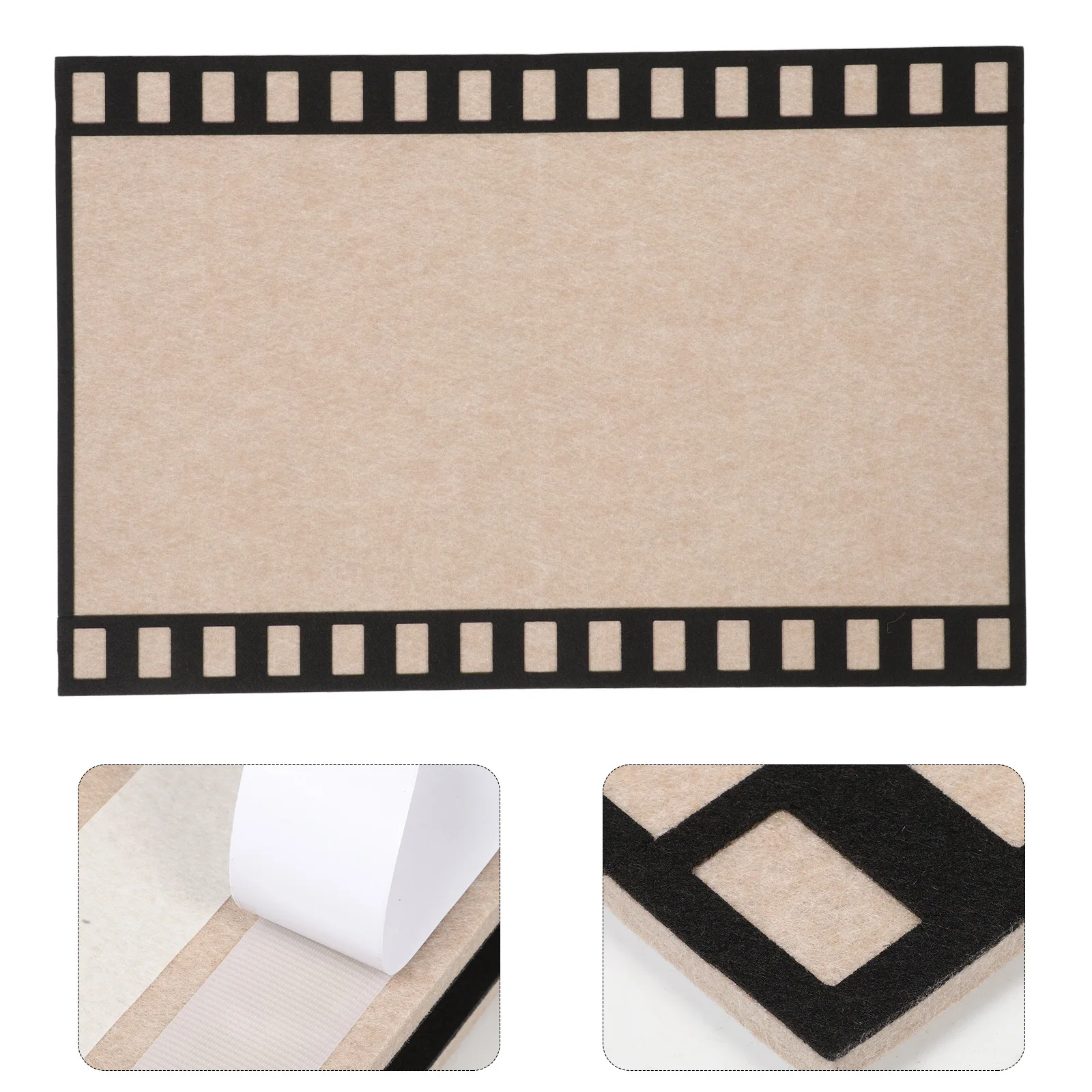 

Retro Filmstrip Felt Bulletin Board Vintage Photo Strip Frame Memo Board for Office Home Wall Display Felt Memo Strip