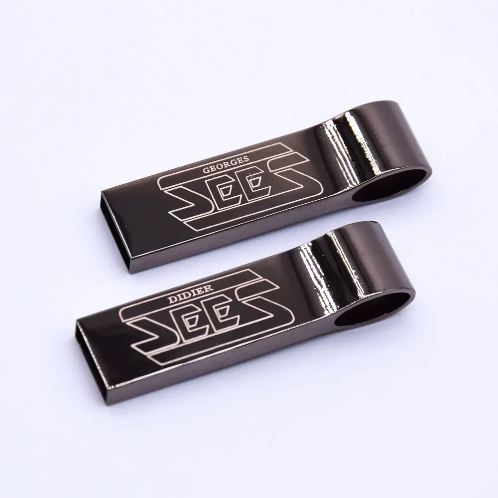 100 pçs/lote usb2.0 flash drives em massa de metal à prova d' água até 128gb de memória flash pendrive vara disco usb memoria logotipo personalizado