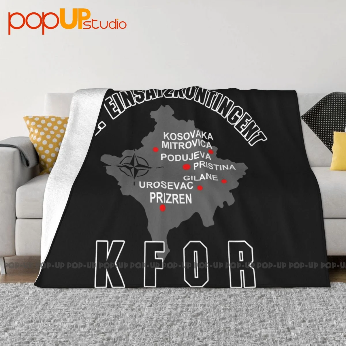 Quota Kfor Kosovo Nato Use Balkans Bw Us Army P-30 Blanket Thick New Style Comfortable Faux Fur Throw Family Expenses