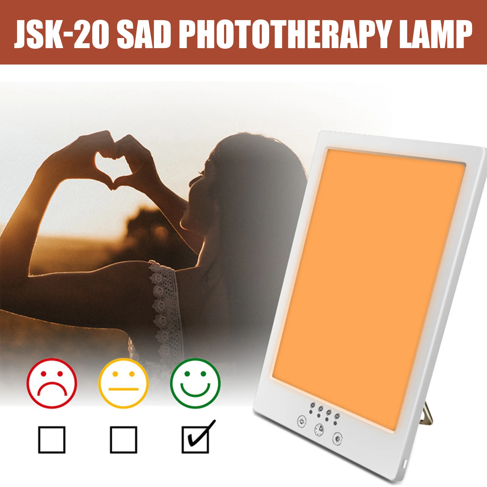 

Daylight Lamp SAD Light 3200k Happy Mood Light Touch Dimmable For Winter Anti Depression LED NightLights SAD Therapy