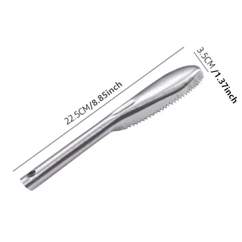 Stainless Steel Fish Scale Cleaner Scraper Fish Scale Peeler Remover Tool Fishes Skin Steel Fish Shaver Remover Cleaning Brush