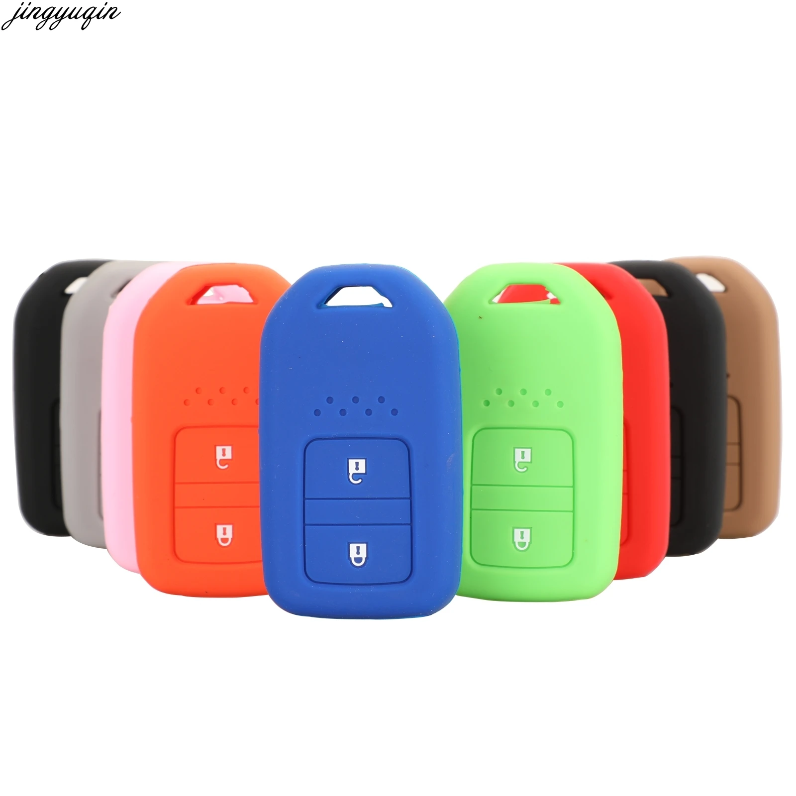 Jingyuqin 30pcs Remote Car Key Silicone Cover Case For Honda Accord IX CR-V City Civic HR-V Jade Odyssey Spirior Vezel 2 Buttons