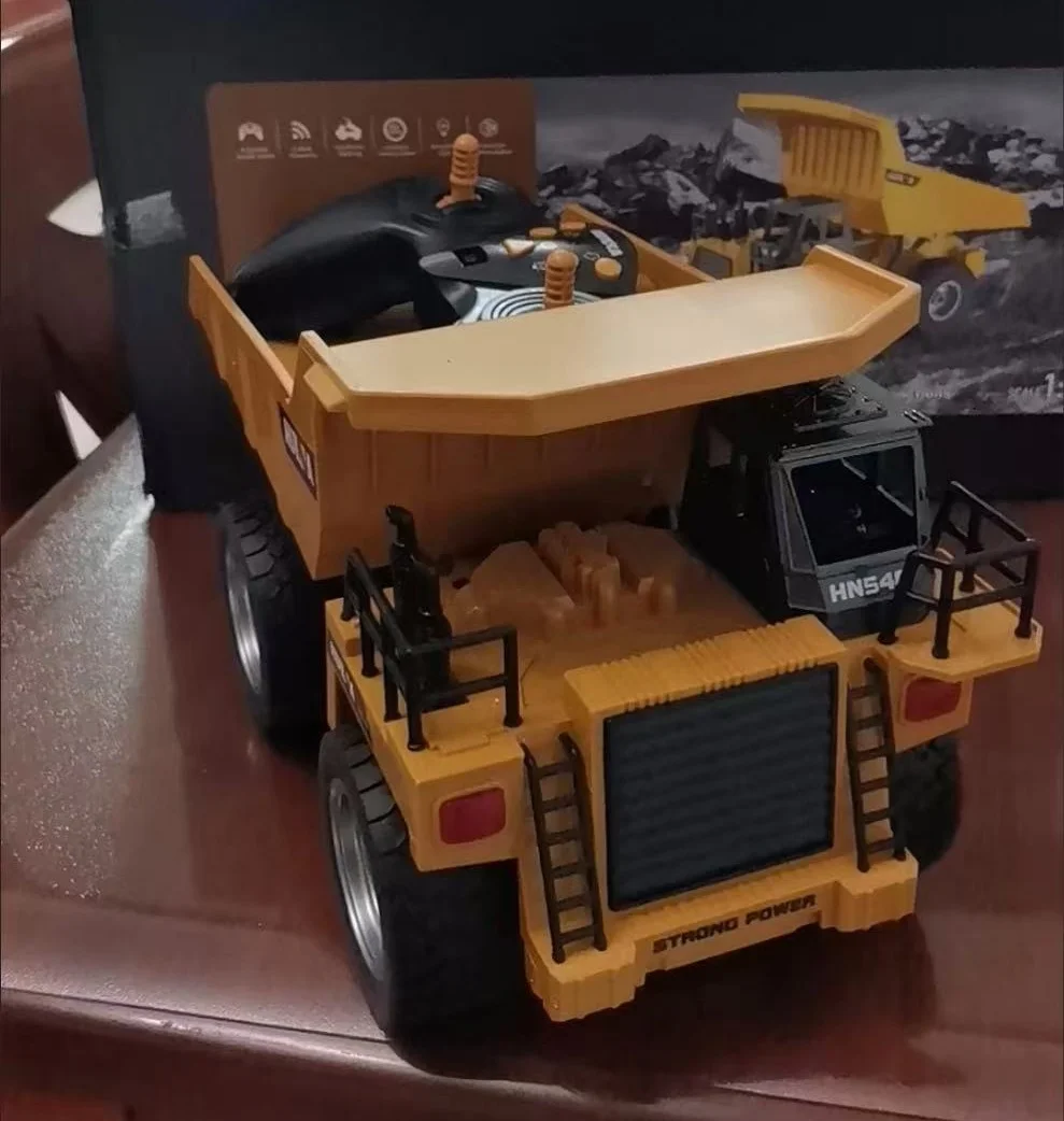

Multifunction 2.4GHz 6CH RC Truck Light and Music Remote Control Metal Dump Truck 4 Wheel Realistic Machine toys for boy gift
