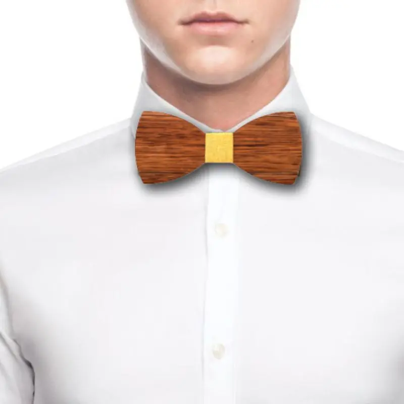 Nœuds en bois liège faits à main pour hommes, accessoires uniques pour fête mariage, vêtements cou en bois