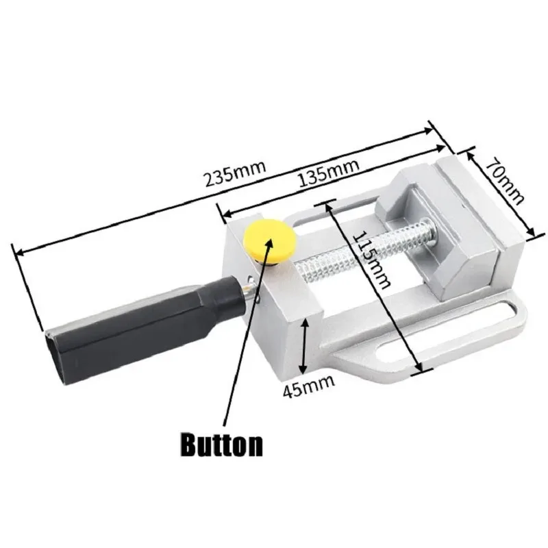 

Aluminum alloy single handle right angle clamp, quick flat mouth lightweight vise, simple fastener, welding clamp