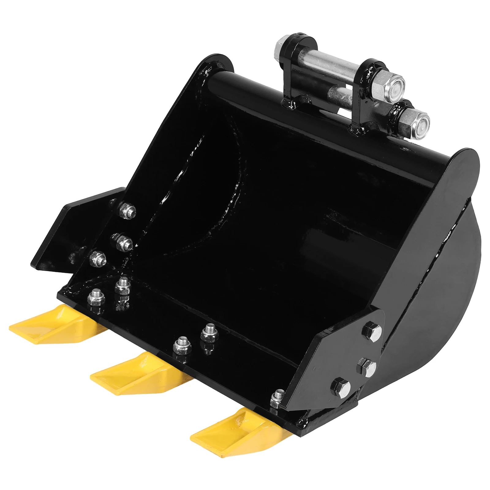 

15.75in/400mm Digging Bucket for Most 0.8-1.8 Tons Small Diggers 0.98in Hole 3.46in Center Wheelbase with Metal Teeth