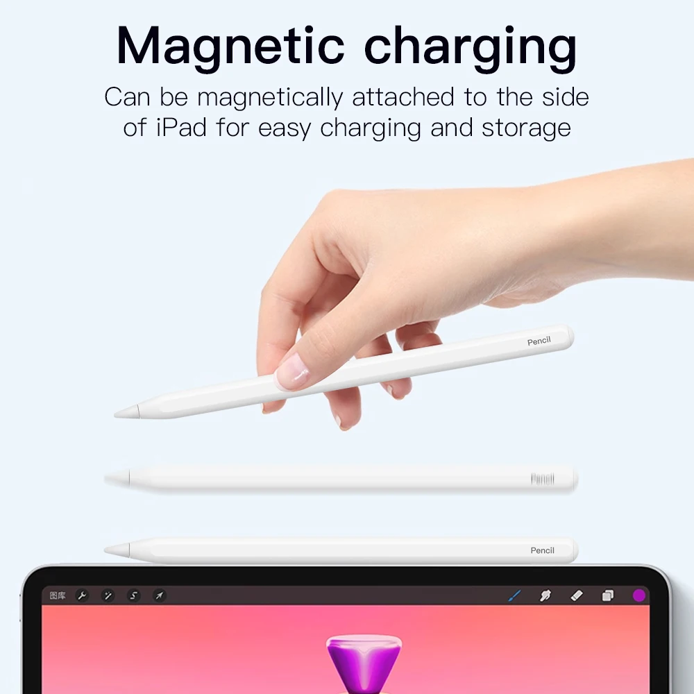 Pióro Apple Pencil 2 z magnetycznym ładowaniem i funkcją Palm Rejection do iPada Air 7 5 4 Pro 11 10.9 Mini 6, akcesoria do iPada Pencil