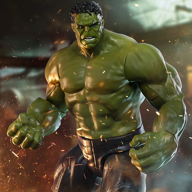 ZD Toys Hulk 14 Inch Articulated Action Figure - 35.6cm PVC ABS Collectible Model Avengers Desktop Display Gift for Marvel Fans