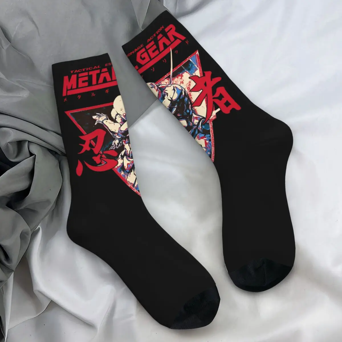 Metal Gear Solid 3 Snake Socks Winter Stockings Casual Women Men Medium Soft Socks Graphic Running Anti Slip Socks