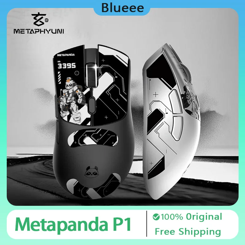 

Геймерская мышь metophyuni Metapanda P1, PAW3395, три режима, Bluetooth, беспроводная эргономичная геймерская мышь для киберспорта, аксессуары для компьютерных игр