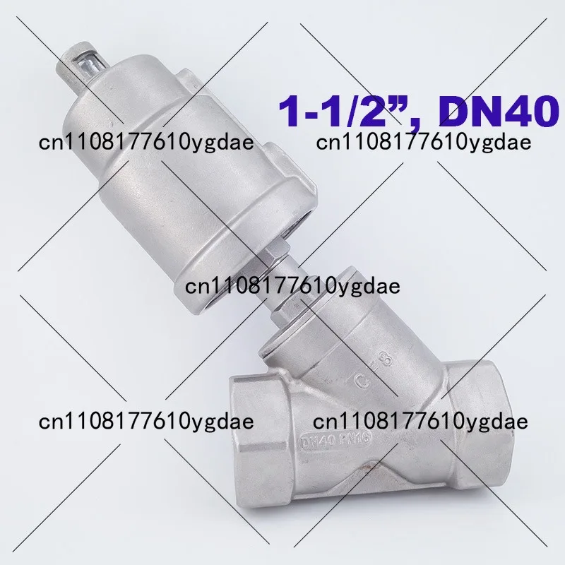 

Pneumatic Control Angle Seat Valve Stainless Steel Actuator DN40 1 1/2 Inch Normally Close Open Double Acting Steam Valve