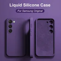 S25 S24Plus Case Liquid Silicone Phone Case For Samsung Galaxy S23 S 23 S22 Ultra S24 FE S25 + Plus Soft Cover