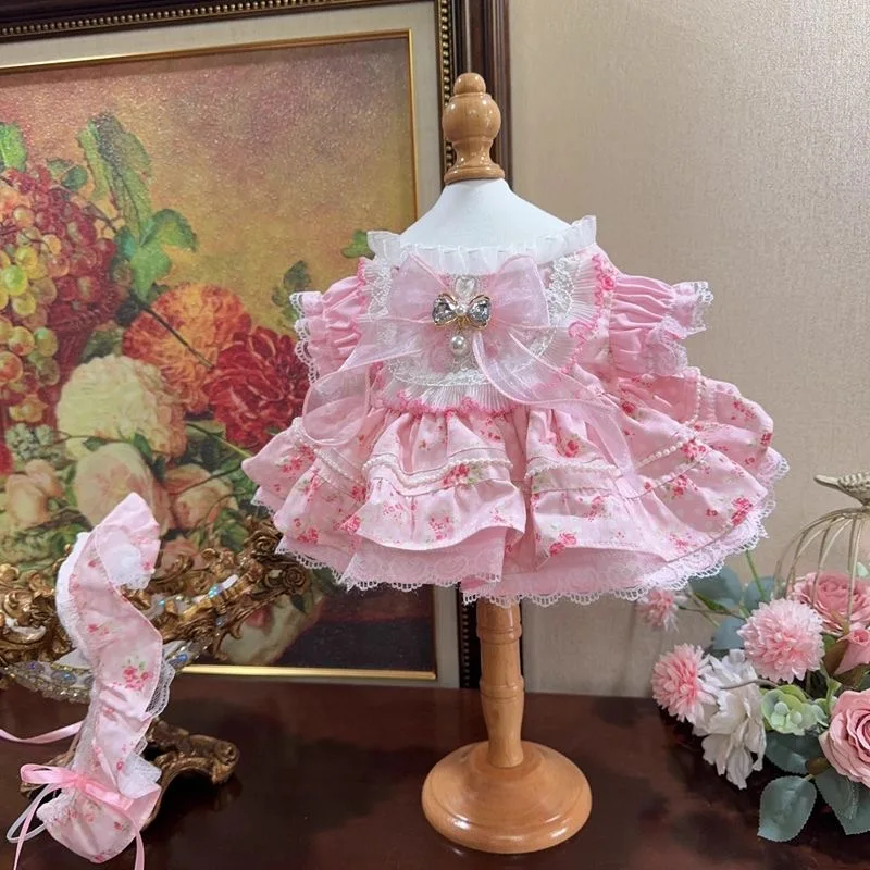 Vestiti per bambole in cotone stile rosa-dolce 15CM 20CM 40CM Spedizione gratuita