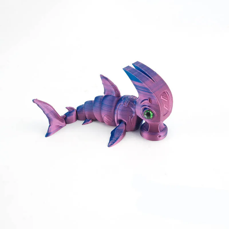 Jouets de Simulation d'animaux marins, impression 3D, tête de marteau, modèle de requin, articulations mobiles, yeux mignons réalistes, jouets cadeaux pour enfants