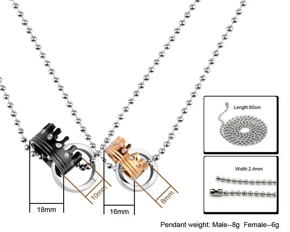 カップル用クラウンネックレス,スワロフスキーのオリジナルクリスタル,クリエイティブな個性,結婚披露宴,新品