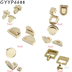 1-5-20Sets Light Gold Metal Twist Turn Locks For Bags Handbag Shoulder Purse Closure Clasp Flip Lock DIY Replacement Accessories