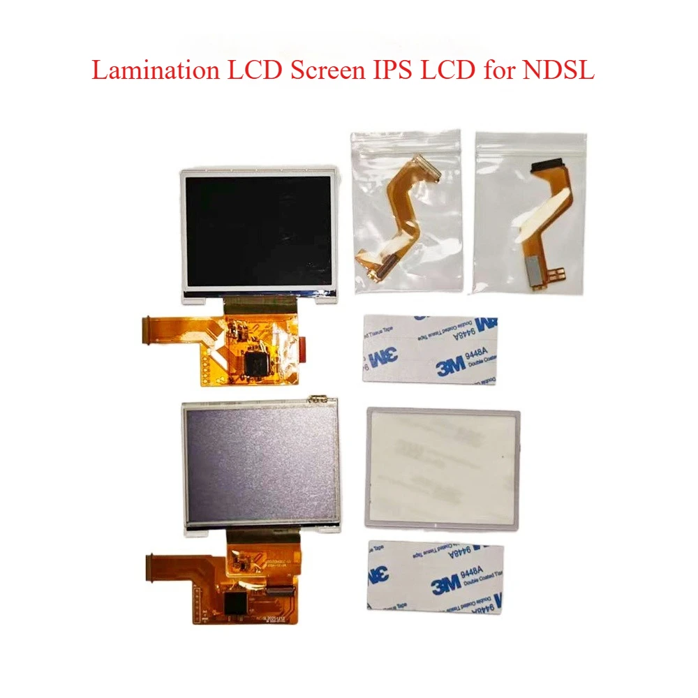 닌텐도 DS 라이트(NDSL, DSL)용 새로운 라미네이션 LCD 화면, IPS LCD. 개별적으로 구매하거나 세트로 구매할 수 있습니다.