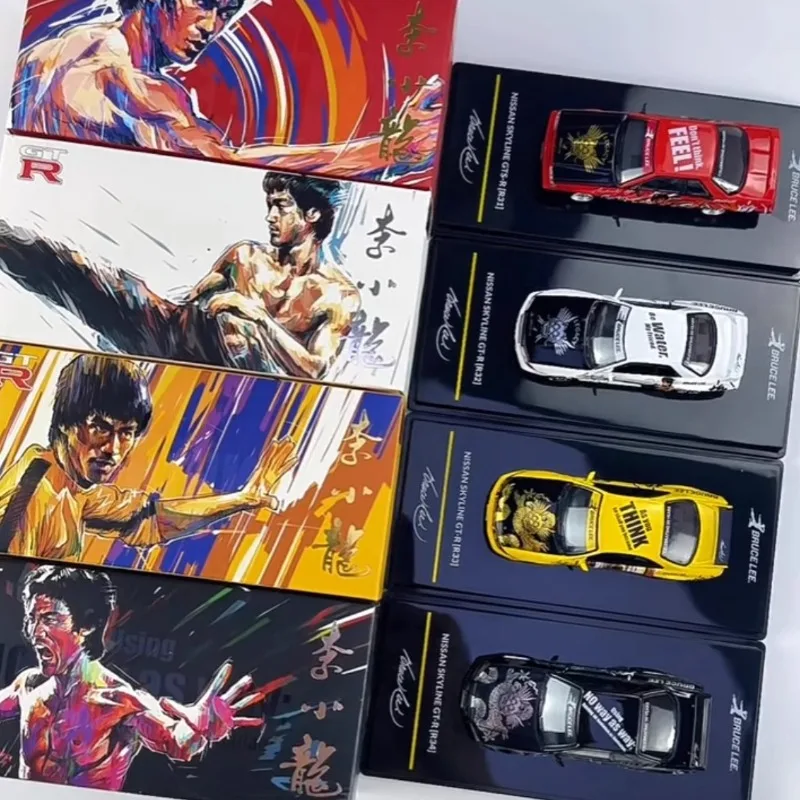 GTR Bruce Lee Commemorative Edition Set INNO 1:64 Nissan NISSAN SKYLINE R34 Model Car Collection Toy Boys/Girls Birthday Gift