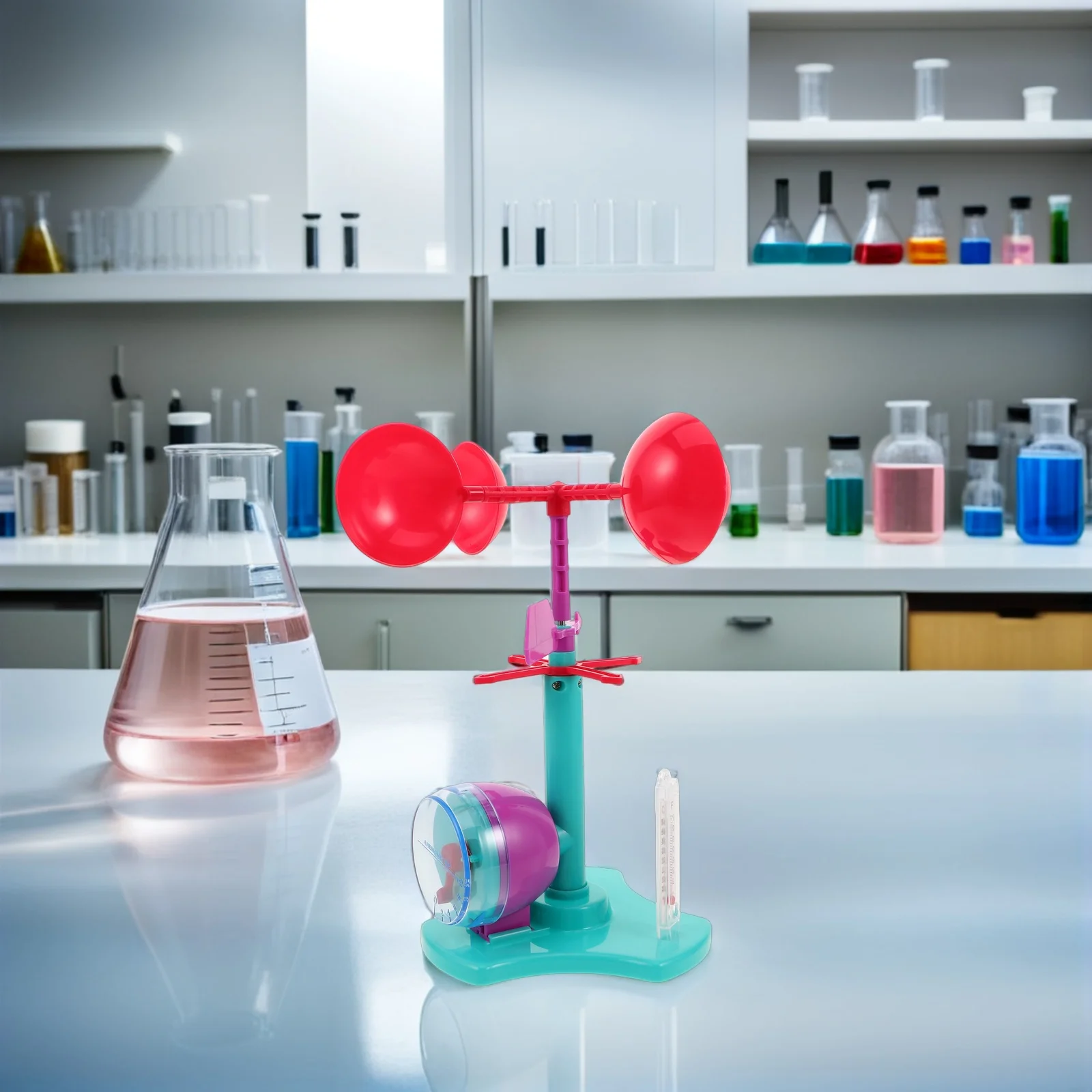 Kit científico de palhetas de vento para crianças, experimento educacional, anemômetro diy para medição de direção de velocidade do vento, ferramenta de aprendizagem física