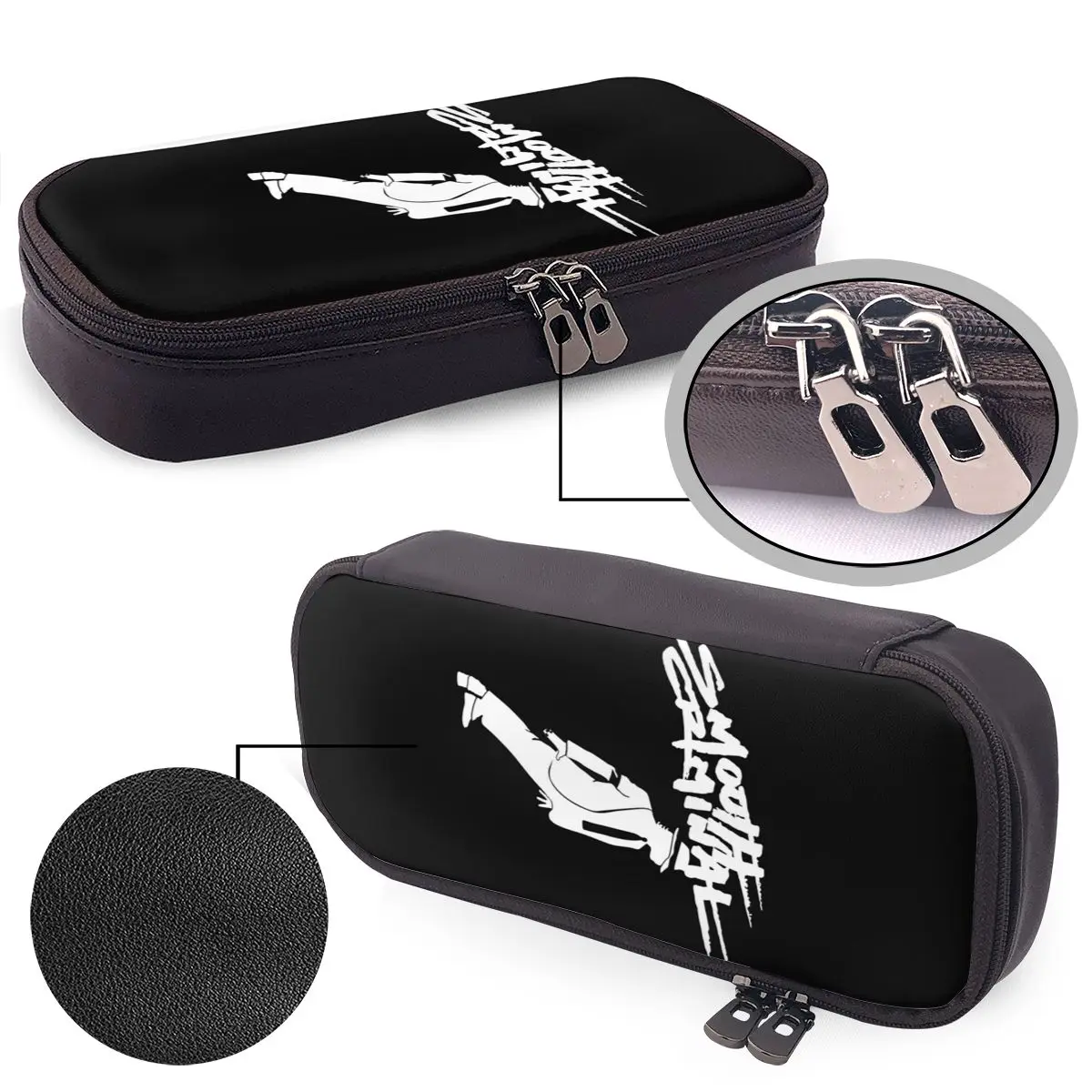 

The King Of Pop Michael Jackson Leather Pencil Cases Pen Holder Storage Stationery Supplies Pen Box Pencil Bag for Boy Girl Gift