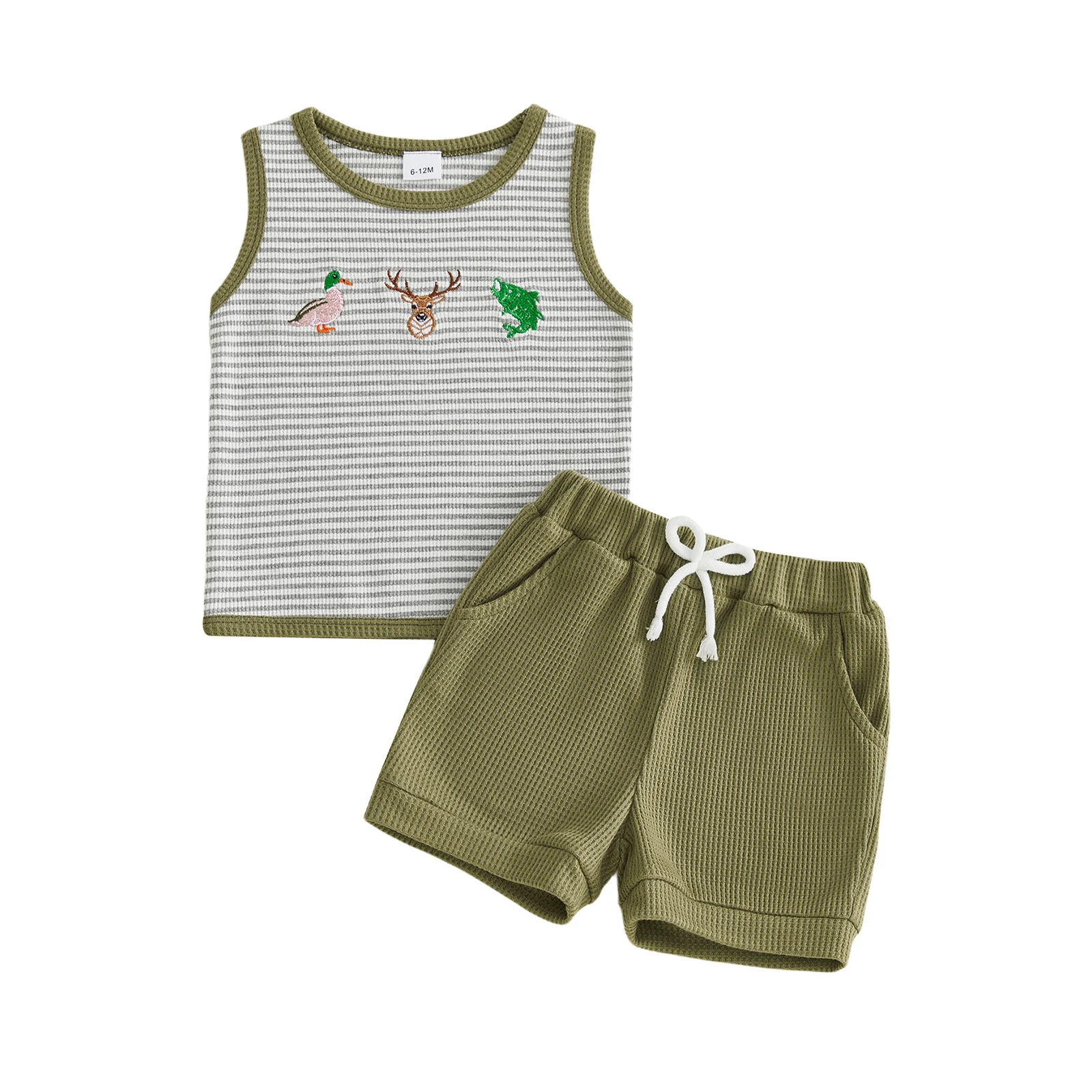 

Летние наряды для маленьких девочек, 2 шт., топы без рукавов с круглым вырезом и цветочным принтом, шорты с завязками на талии и бантом