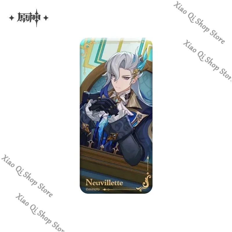 شارة صفيح مربعة أصلية من Genshin Impact Neuvillette ذات عنصر رباعي كرتوني عالي المظهر #4