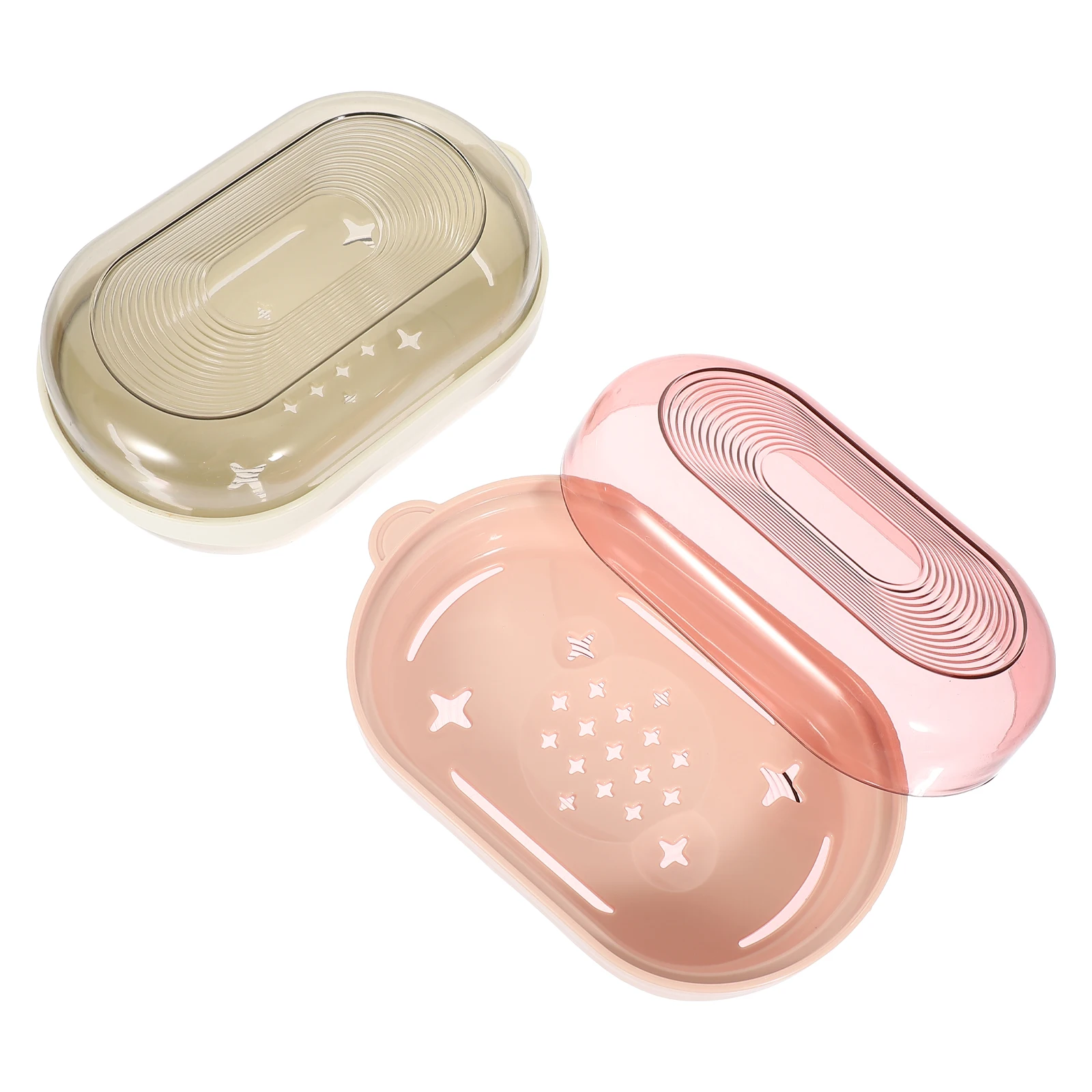 

2pcs Plastic Dish Hollow For Bathroom Kitchen Bathtub Household Use Detachable Soap Holder Drainage Soap Tray