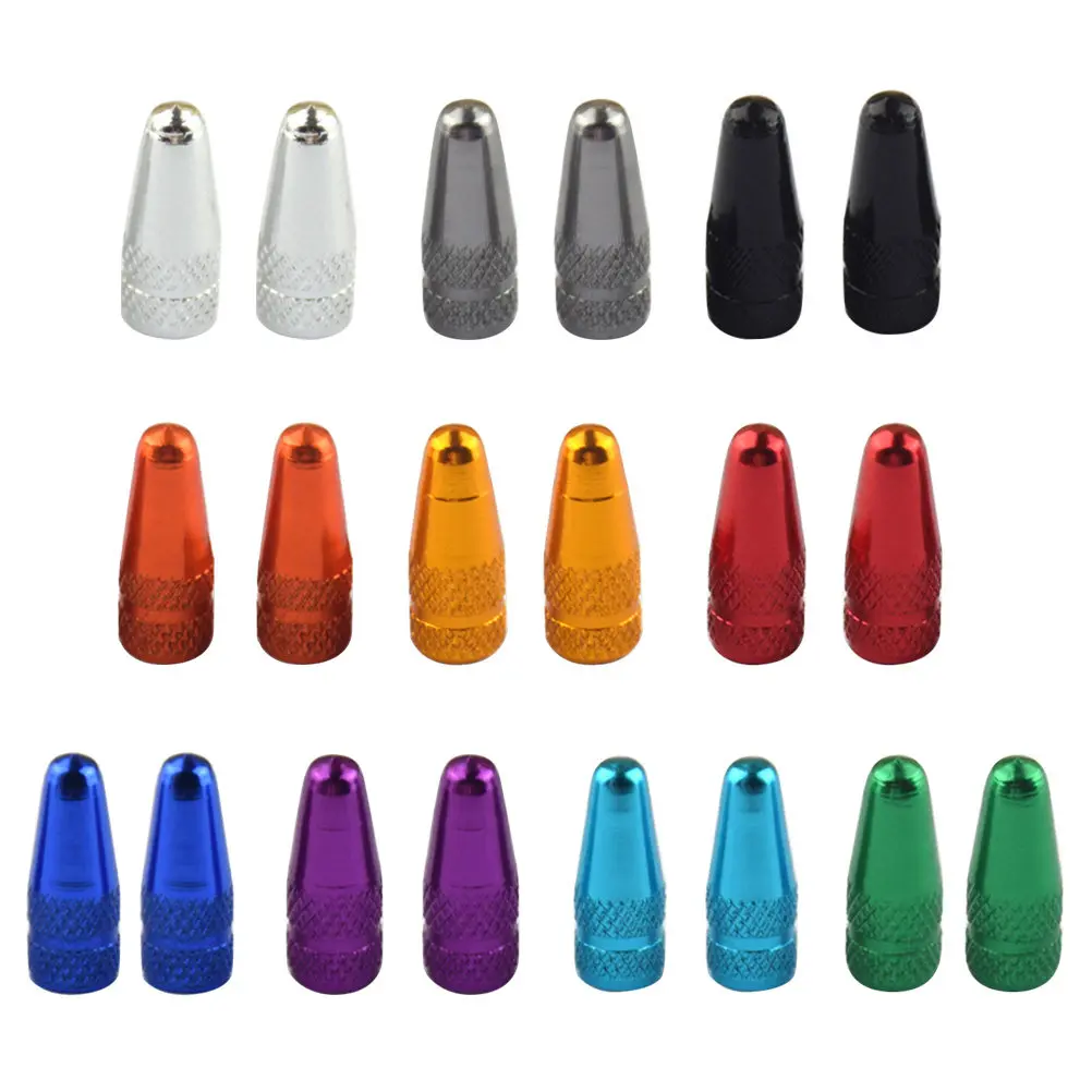 

20Pcs Valve Caps Aluminum Alloy Anodized Machined Bike Tire Dust Covers Leak Proof Lightweight Direct Fit French Style