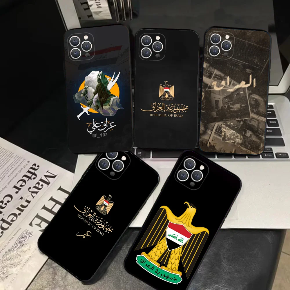 Nation Iraq Flag Phone Case Silicone Soft For IPhone 16 15 14 13 12 11 Plus Pro Max Plus